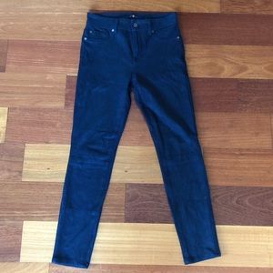 7 For All Mankind Blue Soft Touch Skinny Jeans